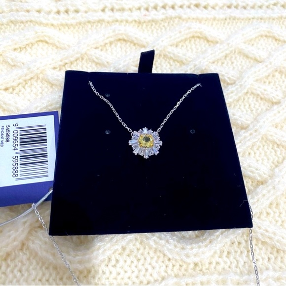 Swarovski NWT Sunshine Rhodium Plated Crystal Necklace 5459588